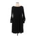 MSK Casual Dress - Shift Crew Neck 3/4 sleeves: Black Dresses - New - Women's Size X-Large
