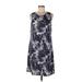 GAIAM Casual Dress - Shift: Gray Paint Splatter Print Dresses - Women's Size Large