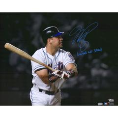 Mike Piazza New York Mets Autographed 16" x 20" September 21 2001 Home Run Spotlight Photograph with "United We Stand" Inscription