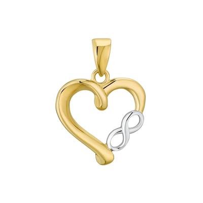 amor - Motivanhänger für Damen, Gold 375 | Infinity/Love Ketten 1 ct