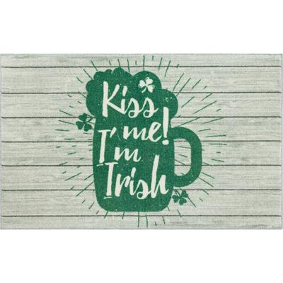 Kiss Me Im Irish Green Kitchen Rug by Mohawk Home in Green (Size 30 X 50)