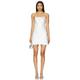 Norma Kamali Bias Strapless Mini Dress in White. Size L, M, S, XS.