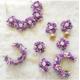 Floral Purple & Pink Jewelry Set For Brides Bridesmaid | Handmade Artificial Haldi Function India Wedding