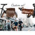 Leather Bicycle Panniers, Shoulder Bag, Bike Gifts For Cyclists, Leather Panniers & Handlebar Bag