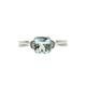 10K White Gold 0.80Cttw Aquamarine & 0.02Cttw Diamond Ring, Size 7