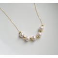 Handmade 18K Gold Bridal Ornament Pearl Necklace