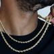 Gold Rope Chain, Necklace, 10K Chain Necklace For Men