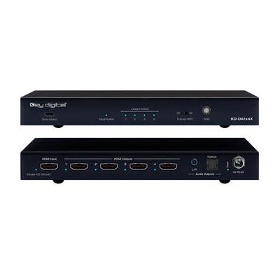 Key Digital 1x4 4K HDMI Distribution Amplifier with Audio De-Embedding/Down Conversion KD-DA1X4DC