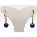 Lapis Lazuli Earrings, Gold Hoop Earrings, White Lazuli Gift For Her, Made in Italy, Hoop Earrings