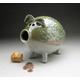 Large Piggy Bank With Whimsical Flowers