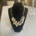 J. Crew Jewelry | J Crew Gold And Pearl Necklace | Color: Gold/White | Size: 18”