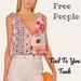 Free People Tops | Free People Tied To You Floral Tie Shoulder Tank | Color: Orange/Red | Size: M