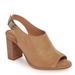 Madewell Shoes | New Madewell Cary Suede Heel Open Toe Slingback Block Heel Sandals Tan 11 | Color: Brown/Tan | Size: 11