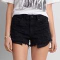 American Eagle Outfitters Shorts | American Eagle Black Crochet High Rise Shortie Shorts | Color: Black | Size: 8