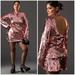 Anthropologie Dresses | Anthropologie Maeve Sequin Long-Sleeve Mock-Neck Backless Mini Dress Size 1x New | Color: Pink | Size: 1x