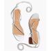 Madewell Shoes | Madewell The Brigitte Lace-Up Sandal In Metallic Leather Size 8.5 | Color: Gray/Silver | Size: 8.5