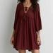 American Eagle Outfitters Dresses | American Eagle Women’s Boho Burgundy Maroon Red Tunic Dress | Color: Red | Size: L