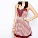 Free People Dresses | Free People Twinkle Twirl Intarsia Maroon Dress | Color: Red | Size: L
