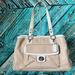 Coach Bags | Coach, Beige Leather Handbag With White Leather Trim | Color: Cream/White | Size: Os