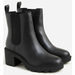 J. Crew Shoes | J.Crew Lug Sole Heeled Chelsea Boots Leather Black Pull On Size Us Women 9.5 | Color: Black | Size: 9.5