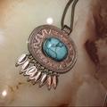 Free People Jewelry | Boho Chic Vintage Turquoise Stone Necklace | Color: Blue | Size: Os