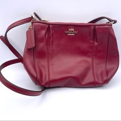 Coach Bags | Coach Red Leather Purse Crossbody Genuine Swing Back Colette F 52177 Crimson Bag | Color: Red | Size: Os