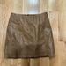 Free People Skirts | Free People Modern Femme Faux-Leather Mini Skirt Size 0 | Color: Brown/Tan | Size: 0