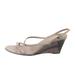 Burberry Shoes | Burberry Leather Slingback Wedge Sandals / Shoes | Color: Brown/Cream | Size: 9