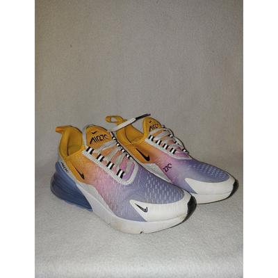 Nike Shoes | Women Nike Air Max 270 Womens Ah6789-702 University Gold Blue Shoe Size 6 M 36.5 | Color: Blue/Gold | Size: 6
