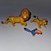 Disney Toys | 3 Disney Lion King Toy Figures Lot Young Simba Adult Simba Zazu Bird | Color: Blue/Orange | Size: Osb