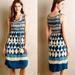 Anthropologie Dresses | Anthropologie Maeve Catalina Blue Diamond Tassel Dress Women's Size 2 100% Rayon | Color: Blue | Size: 2