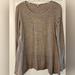 Anthropologie Tops | Anthro Bordeaux Tee With Mixed Fabrics L | Color: Tan | Size: L