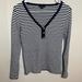 J. Crew Tops | J. Crew Striped Long Sleeve Henley | Color: Blue/White | Size: Xs