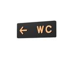 Restroom sign,Unisex Restroom Signs, Self Adhesive Acrylic Restroom Sign Men Women Bathroom Door Signs Restroom Directional Signs with Arrow WC Sign Toilet Signage for Business Office Home, 9.44" x 3.