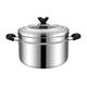 ANSNOW Stainless Steel 2-Tier Steamer Pan/Stock Pot, Multi Veg Cooker Stainless Steel Pot Pan Set (23 * 20.7Cm)