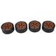 1/7 RC Car Tires Replacement, Strong Buffering Rubber and Plastic Black and Coffee Stable Wearproof 4PCS RC Racer Tires Set for RC Car Repaire