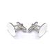 925 Sterling Silver Oval Shaped Plain Cufflinks, Cuff Links Suitable to Personalized Engraved