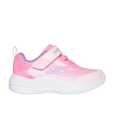 Skechers Girl's Microspec Advance Sneaker | Size 5.0 | Light Pink | Textile/Synthetic | Machine Washable