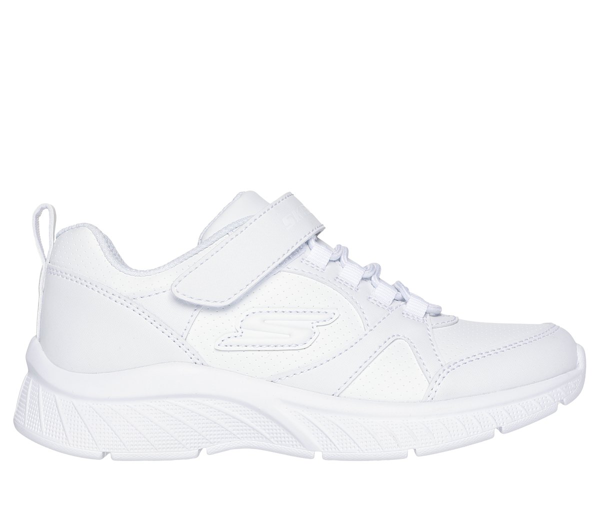 Skechers Girl's Microspec Plus - School Sweets Sneaker | Size 1.5 | White | Synthetic | Machine Washable