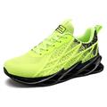WaveStride Running Shoes Men's Trainers Women's Sports Shoes Lightweight Breathable Gym Fitness Outdoor Gym Shoes 38-46EU, green, 10.5 UK