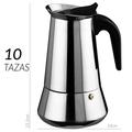 EPIZYN coffee machine Coffee machine suitable stainless steel Induccion Expresso Classica Moka Coffee Coffee Maker coffee maker (Color : 10 cups-stainless, Size : EU)