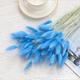 Pampas Grass Decor,60Pcs 45cm Dried Flowers Rabbit Tails Grass Bouquet Home Decor Natural Fluffy Pampas Floral Arrangement Rustic Wedding Decoration Sky Blue