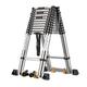 MCZY Lightweight Portable Telescoping Ladder, for Home Loft Office Multi-Purpose Folding Ladder A-Frame Aluminum Extension Ladder Stepladder (Color : Silver, Size : 2.7+2.7m) surprise gift