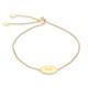 CARISSIMA Gold Women's 9ct Yellow Gold 12mm Disc Trace Chain Adjustable Slider Bracelet 20cm/8'