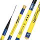 Fishing Rod Fishing Rod 3.9/4.5/4.8/5.4/6.3/7.2M Carbon Fiber Hand Pole High Carbon Stream Super Light Hard Fishing Rod Telescopic Fishing Rod (Color : Yellow, Size : 5.4m)