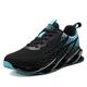 WaveStride Running Shoes Men's Trainers Women's Sports Shoes Lightweight Breathable Gym Fitness Outdoor Gym Shoes 38-46EU, Black Blue, 10.5 UK
