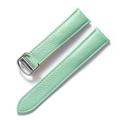 LQXHZ Men's And Women's Leather Straps Folding Buckle Strap, (Color : Light blue, Size : 21mm)