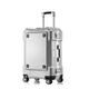 Suitcase Luggage Aluminum Frame Trolley Case Trolley Case Travel Case Stylish Simple Luggage Boarding Case With Water Cup Holder Travel Luggage with Wheels ( Color : Silver , Taille unique : 24inch )