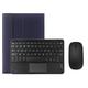 Touchpad Keyboard Case for iPad 9.7" (6th Gen 2018 /5th Gen 2017)-iPad Pro 9.7-iPad Air 2-iPad Air 1, Slim Protective Cover with Bluetooth Mouse & Removable QWERTY Keyboard, Dark Blue With Touchpad