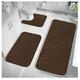 BLUEZY 3 Pieces Bath Mat Set Non Slip, bath and toilet mat set, pedestal mat for toilet, Bathroom Mat Waterproof U Shape Bath Rugs Bathroom Pedestal Soft Absorbent Toilet Lid Cover G